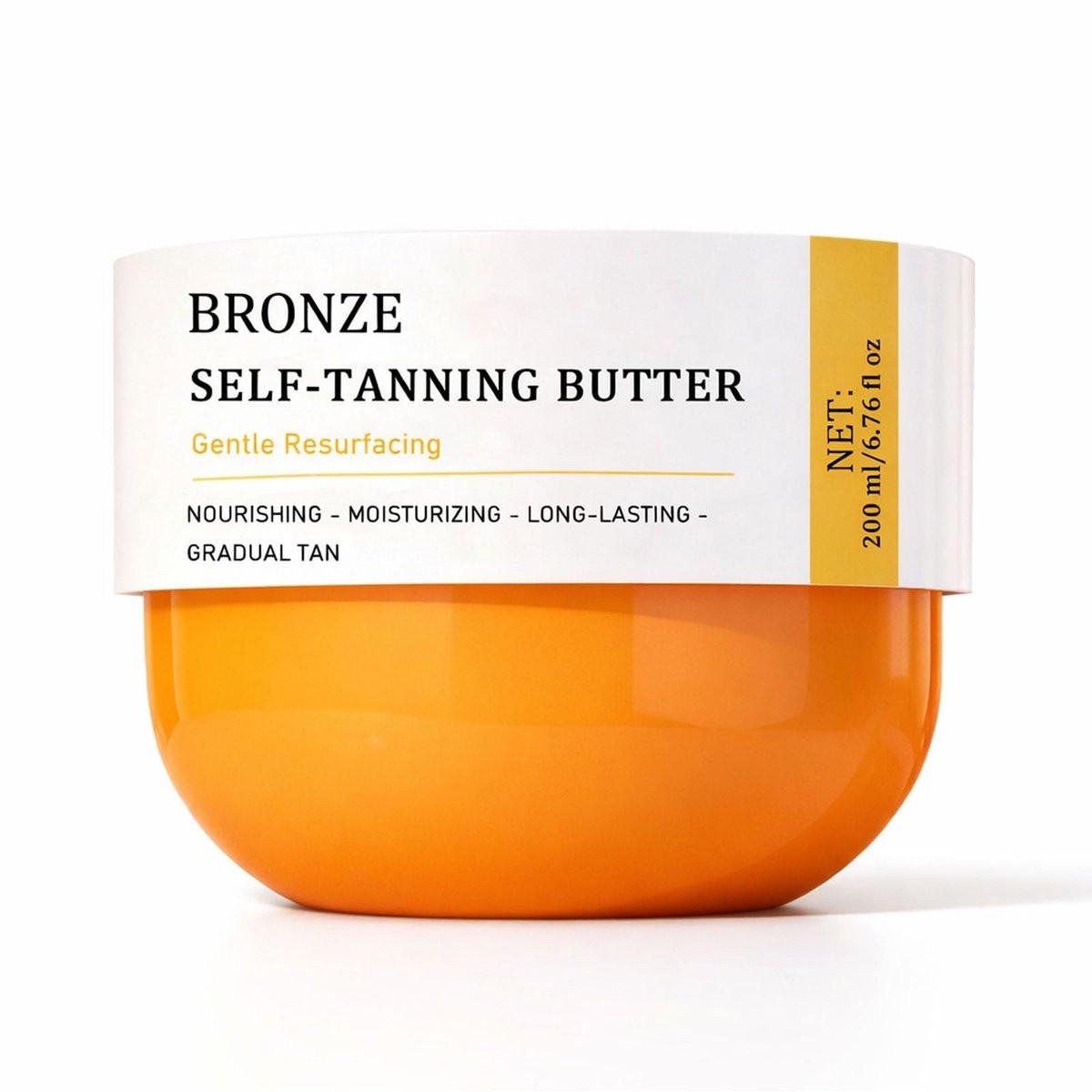 Bronze Tanning Butter – Feuchtigkeitsspendende Selbstbräunungsbutter für den Körper – Keine Orangetöne – 200 ml