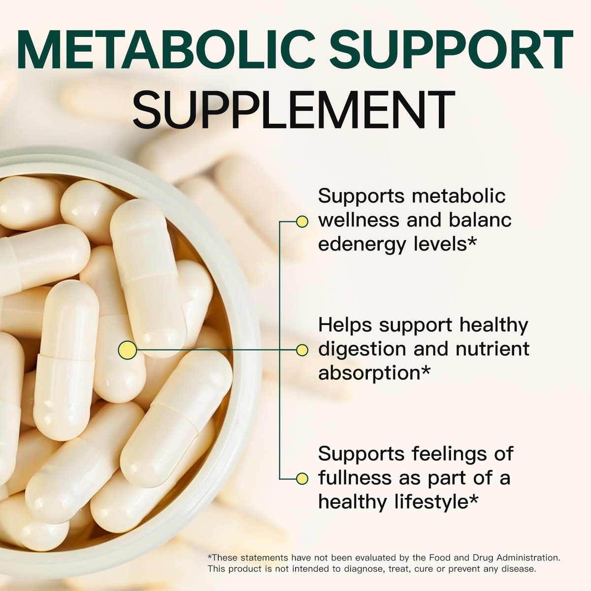 Bivinke GLP-1 Supplement Support – 90 Kapseln für metabolisches Gleichgewicht und Fitnessziele