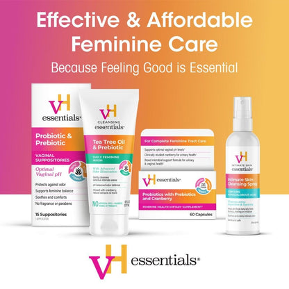 vH essentials Intimer Reinigungsspray mit Hypochloriger Säure 89 ml – Sanfte, pH-ausgewogene Damenhygiene für Geruchskontrolle, Frische & Komfort – Alkoholfrei, Brennt Nicht