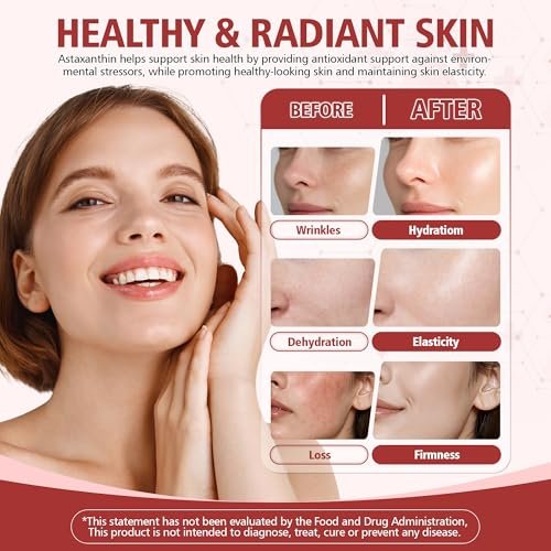 PixelVerve Astaxanthin Kapseln 12 mg, 180 Softgels, 6 Monate Vorrat | Hochreines Astaxanthin aus frischen Mikroalgen | Unterstützt Augen-, Haut- und Gelenkgesundheit | Nicht-GVO