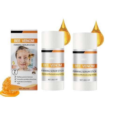 DASIUIP Bienengift Festigender Serum Stick, 2er-Pack Anti-Aging Gesichtscreme, Strafft und Festigt die Haut, Feuchtigkeitsspendend, Lifting & Wiederherstellung der Hautelastizität, Bienengift Körperstraffungscreme für Damen und Herren