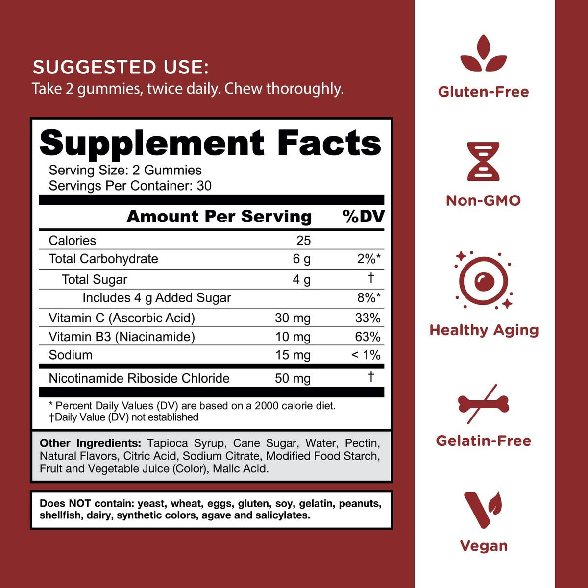 Goli World’s First Renew NAD+ 60 Gummis – Nicotinamid-Ribosid (NR) – Zelluläre Energie & Unterstützung für gesundes Altern – Vegan, Non-GMO, Gelatinefrei