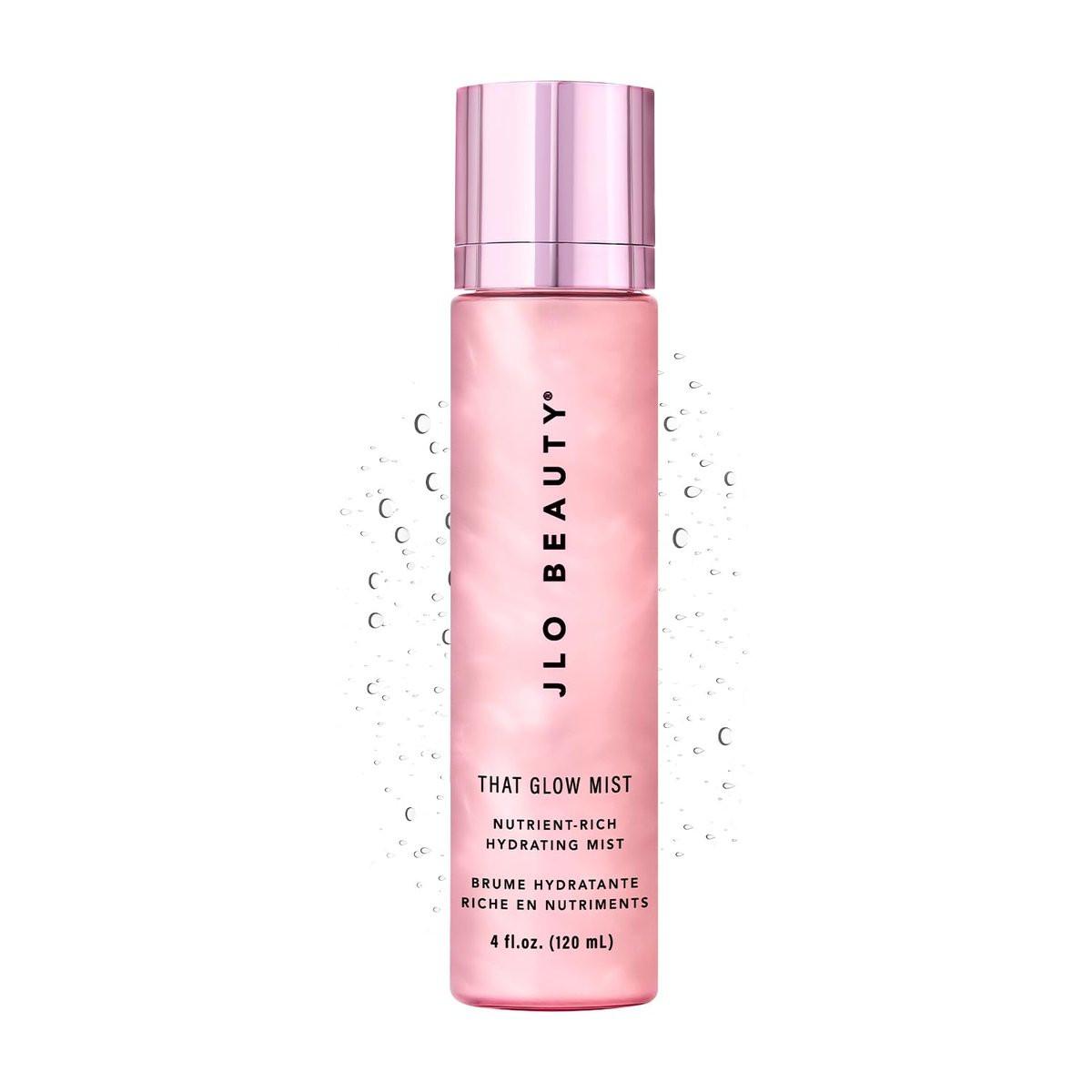 JLO BEAUTY That Glow Mist Hydrating Face Spray – Niacinamid, Hyaluronsäure & Ceramid-Komplex – Erfrischender Vitaminnebel für sofortigen Glow & strahlende Haut, 118 ml
