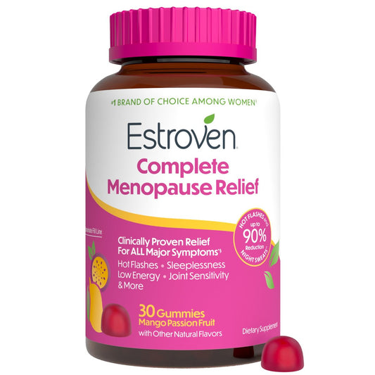 Estroven® Complete Menopause Relief Gummies für Frauen – Mango-Passionsfrucht-Geschmack, 30 Stück, hormonfrei und ohne Medikamente, tägliches Nahrungsergänzungsmittel gegen Hitzewallungen und Nachtschweiß