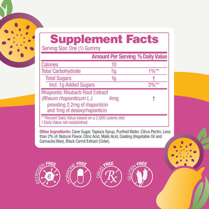Estroven® Complete Menopause Relief Gummies für Frauen – Mango-Passionsfrucht-Geschmack, 30 Stück, hormonfrei und ohne Medikamente, tägliches Nahrungsergänzungsmittel gegen Hitzewallungen und Nachtschweiß