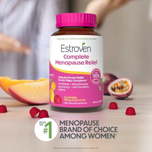Estroven® Complete Menopause Relief Gummies für Frauen – Mango-Passionsfrucht-Geschmack, 30 Stück, hormonfrei und ohne Medikamente, tägliches Nahrungsergänzungsmittel gegen Hitzewallungen und Nachtschweiß