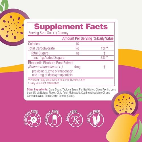 Estroven® Complete Menopause Relief Gummies für Frauen – Mango-Passionsfrucht-Geschmack, 30 Stück, hormonfrei und ohne Medikamente, tägliches Nahrungsergänzungsmittel gegen Hitzewallungen und Nachtschweiß