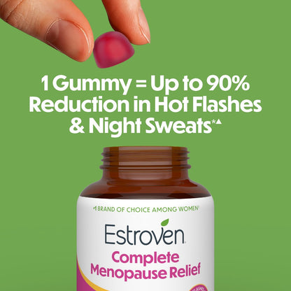 Estroven® Complete Menopause Relief Gummies für Frauen – Mango-Passionsfrucht-Geschmack, 30 Stück, hormonfrei und ohne Medikamente, tägliches Nahrungsergänzungsmittel gegen Hitzewallungen und Nachtschweiß