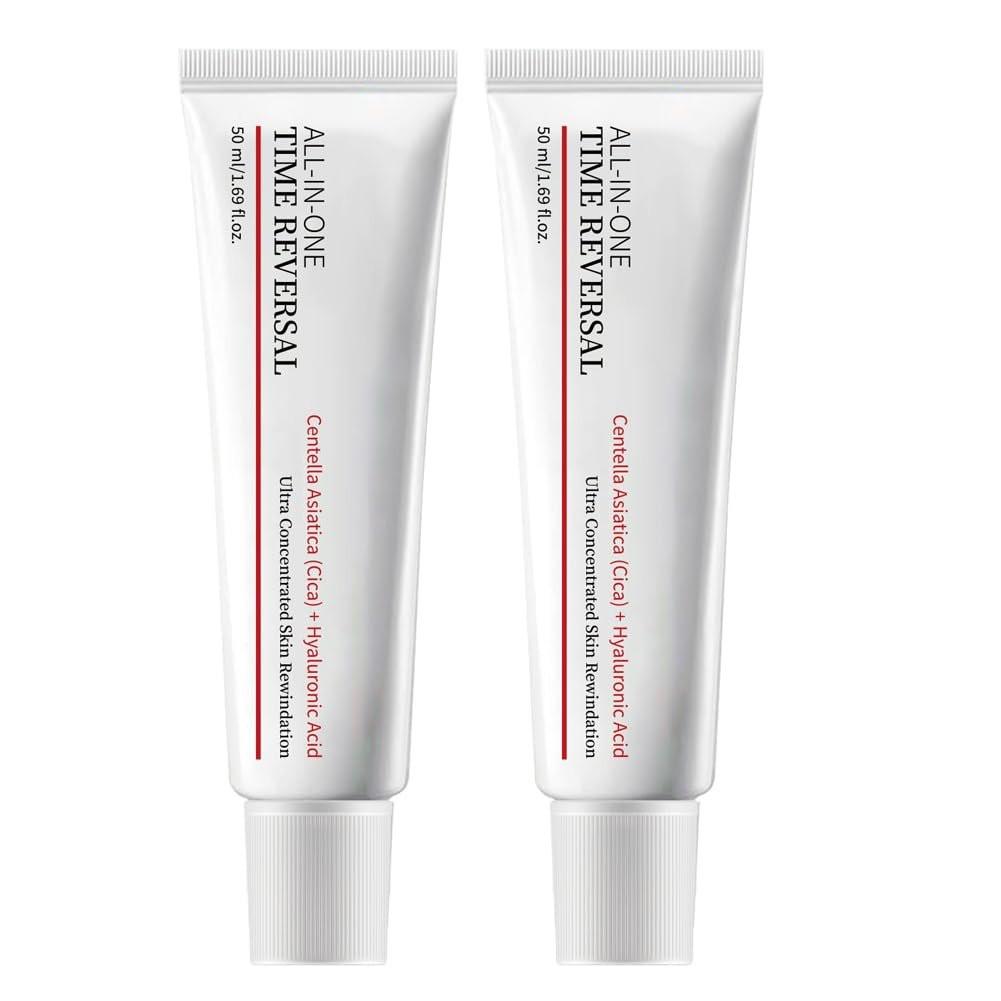 Birunwer 2er-Pack All-in-One Time Reverse Cream mit Centella Asiatica (Cica) – Tiefenfeuchtigkeit, Pflege, Straffung & Faltenreduktion mit Kollagen & Hyaluronsäure