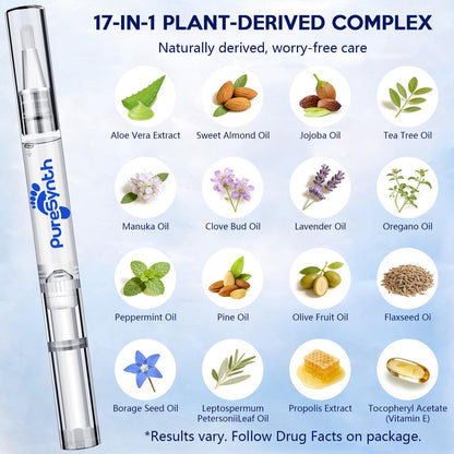 Extra Starkes Nagelpilz-Reparatur-Pen (OTC Maximalstärke), 25% Undecylensäure + Aloe & Vitamin E, für dicke gelb verfärbte Nägel, 12 ml (0,41 fl oz) Gesamt, 4er-Pack, Designed in USA