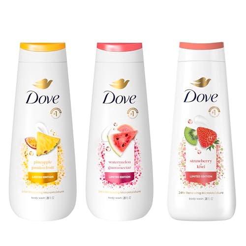 Dove Limited Edition Sommer Variety Pack Body Wash für Frauen – 3er-Pack mit erfrischenden Düften für hydratisierte & geschmeidige Haut, 20 fl oz