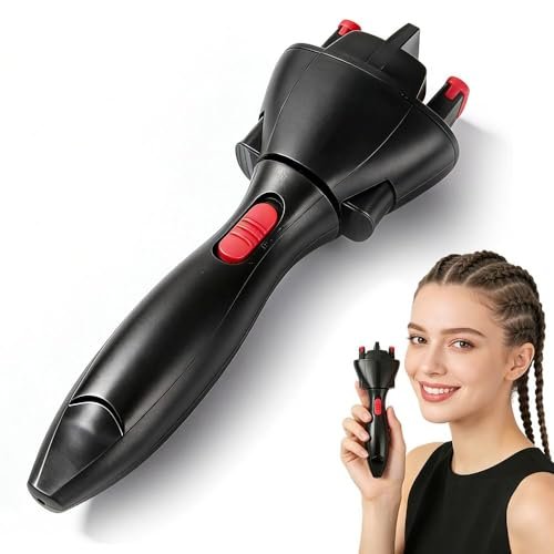Automatischer Haar-Flechter – Elektrischer Haar-Twister und Flechtmaschine für DIY-Frisuren, batteriebetrieben (Batterien nicht enthalten)