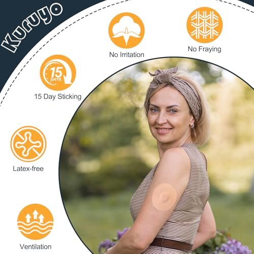 35er-Pack Libre 3 Sensor Covers Wasserfest – Libre 3 Plus CGM Haftpflaster Hautfreundlich Hypoallergen & Latexfrei Überpatch, Einhand-Abreißlasche, Beige