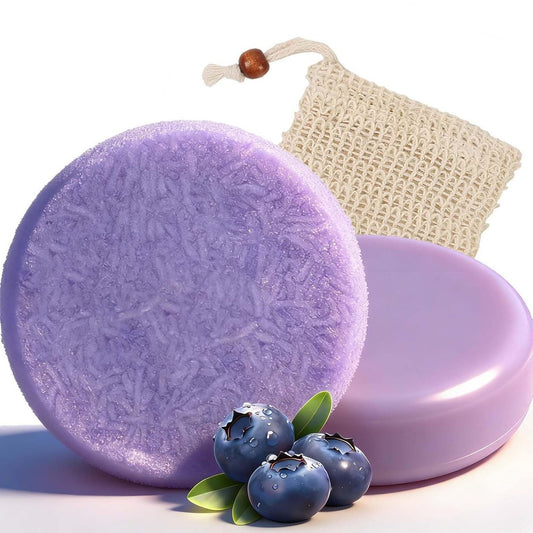 Blue berry Fields Shampoo & Conditioner Bundle Bars – für Haarausfall und Frizz (1 Set)