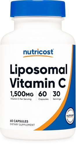 Nutricost Liposomales Vitamin C (1.500 mg) 60 Kapseln - Hochdosiert, Vegan, Glutenfrei, 30 Portionen