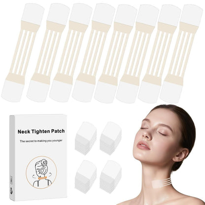 Wieder verwendbare Gesichts- und Hals-Lifting-Bänder – 48 Anti-Aging-Halspflaster für eine glattere, straffere Halshaut