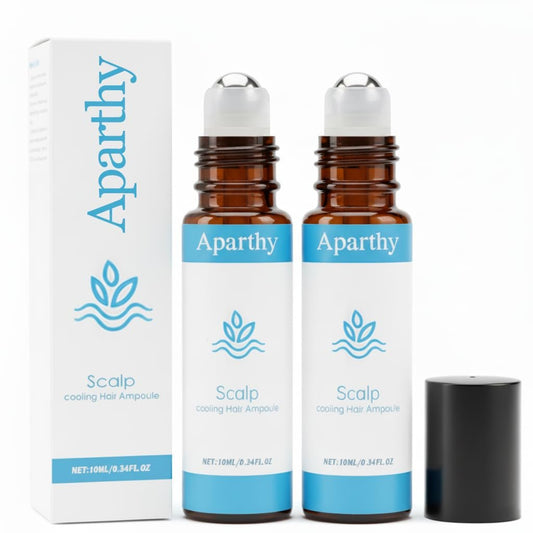 Aparthy Haarwuchs Roll-On für Haarstärkung – Rosmarin, Menthol & Kamelienöl – Pflegt die Kopfhaut, nicht fettend, für Männer & Frauen – 2er-Pack (10 ml pro Flasche)