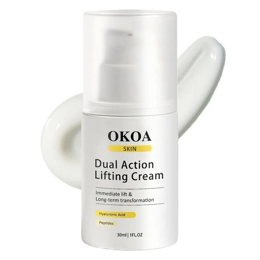 Noni Energy OKOA SKIN Dual Action Lifting Cream – Straffende Feuchtigkeitscreme mit Peptiden & Hyaluronsäure, für alle Hauttypen, 30 ml
