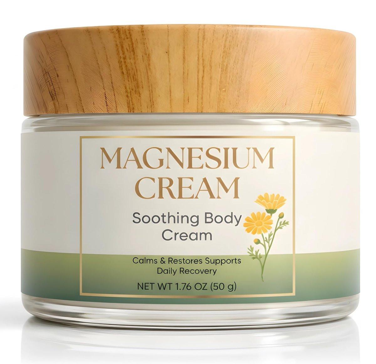 Total Soothe Magnesium Creme – Schmerzlindernde Creme mit 20% Magnesiumchlorid, MSM & Arnika, schnell einziehend für Muskeln, Gelenke, Knie & Rücken, 50 g