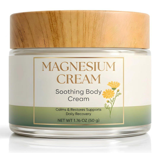 Total Soothe Magnesium Creme – Schmerzlindernde Creme mit 20% Magnesiumchlorid, MSM & Arnika, schnell einziehend für Muskeln, Gelenke, Knie & Rücken, 50 g