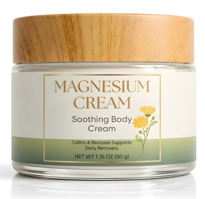 Total Soothe Magnesium Creme – Schmerzlindernde Creme mit 20% Magnesiumchlorid, MSM & Arnika, schnell einziehend für Muskeln, Gelenke, Knie & Rücken, 50 g