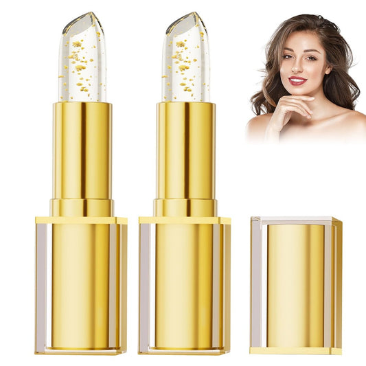 jioijioi 2 Stück True Tone pH-einstellender Lippenstift, Klarer Lippenstift, der die Farbe wechselt, pH-Lippenstift farbwechselnd lang anhaltend, farbwechselnde Lippenstifte für Frauen, lang anhaltend feuchtigkeitsspendender Lip Glow
