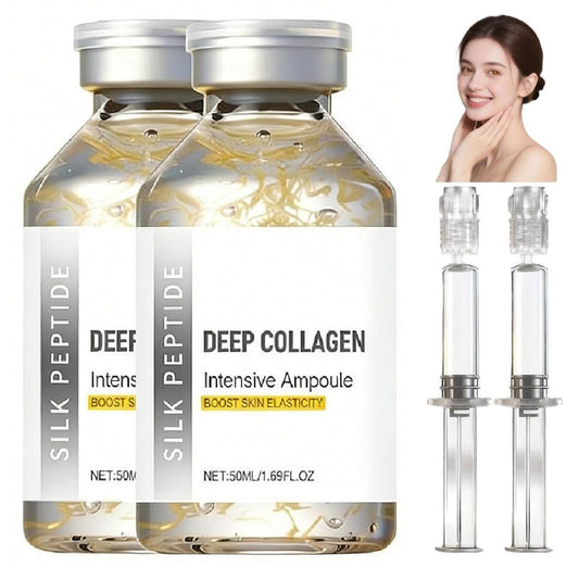 2er-Pack Seidenpeptid Intensiv-Lifting-Ampulle – Tiefenwirksames Kollagen-Seidenpeptid-Ampullen-Serum für straffere, glattere und hydratisierte Haut – Anti-Aging-Gesichtspflege