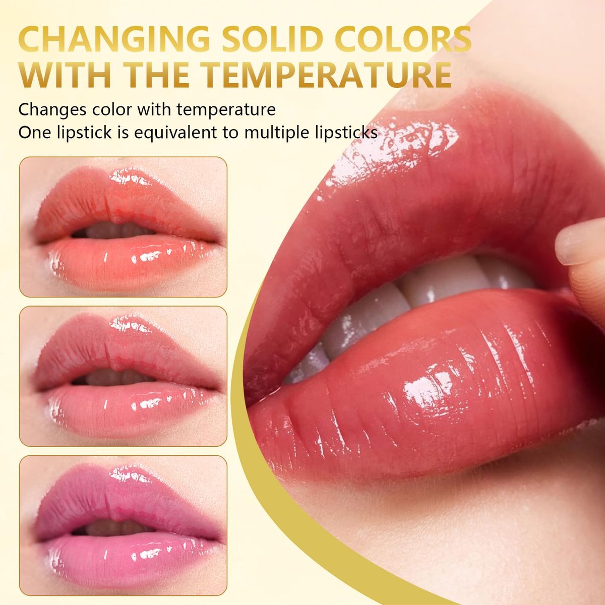 2er-Pack True Tone pH-regulierender Lippenstift für Frauen – Transferfester, farbwechselnder, klarer Lipgloss mit lang anhaltender Feuchtigkeitspflege