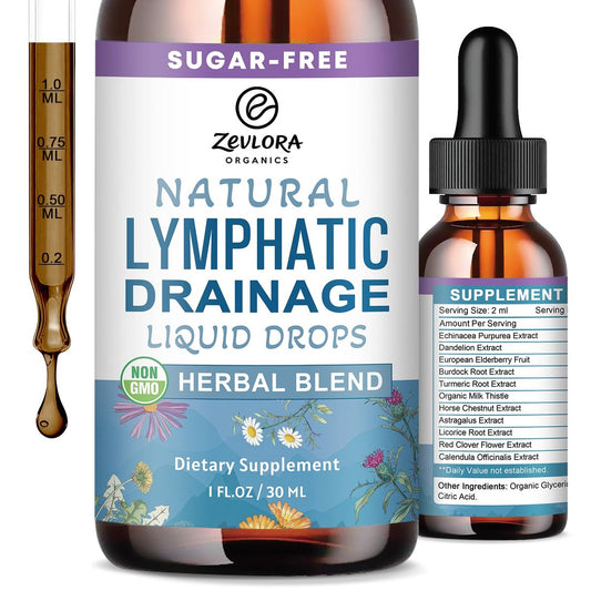 Lymphatische Drainage Unterstützungstropfen – Fortschrittliche 11-in-1 Kräuterextrakt-Formel mit Echinacea, Löwenzahn, Holunderbeere & Mariendistel – Flüssigkeit für Flüssigkeitshaushalt & gesunde Durchblutung – 30 ml