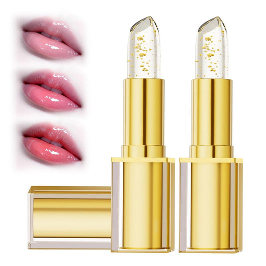 2er-Pack True Tone pH-einstellender Lippenstift für Frauen – Transferfester, farbwechselnder, klarer Lipgloss, lang anhaltend, feuchtigkeitsspendend, getönter Lippenbalsam, nicht klebrig