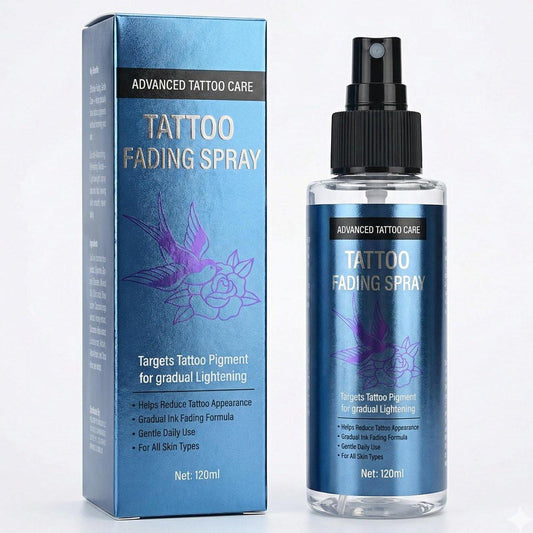 Tattoo Entferner Spray – Sicheres & wirksames Verblassen von alten & unerwünschten Tattoos, natürliche Stärkeformel, unterstützt die Hautregeneration, für Männer & Frauen, 118 ml
