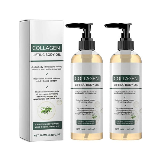 2er-Pack Hydratisierendes Kollagenöl für Körper & nach dem Duschen, Kollagen-Lifting-Body-Öl nach dem Duschen, Feuchtigkeitsspendendes Körperöl für Frauen & Männer, Leicht & nicht fettend, 2 x 3,38 Fl Oz