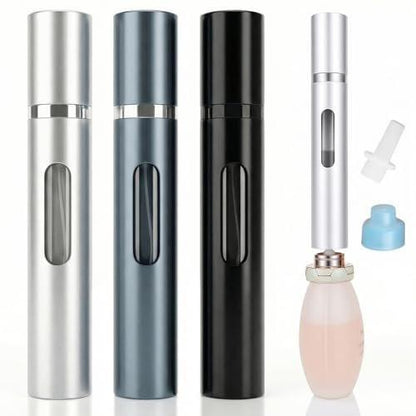 Gloxlite 3er-Pack 10ml Reise-Parfümzerstäuber, nachfüllbare tragbare Sprühflaschen mit Bodenbefüllung für Duft, perfekte Reiseutensilien für Männer und Frauen
