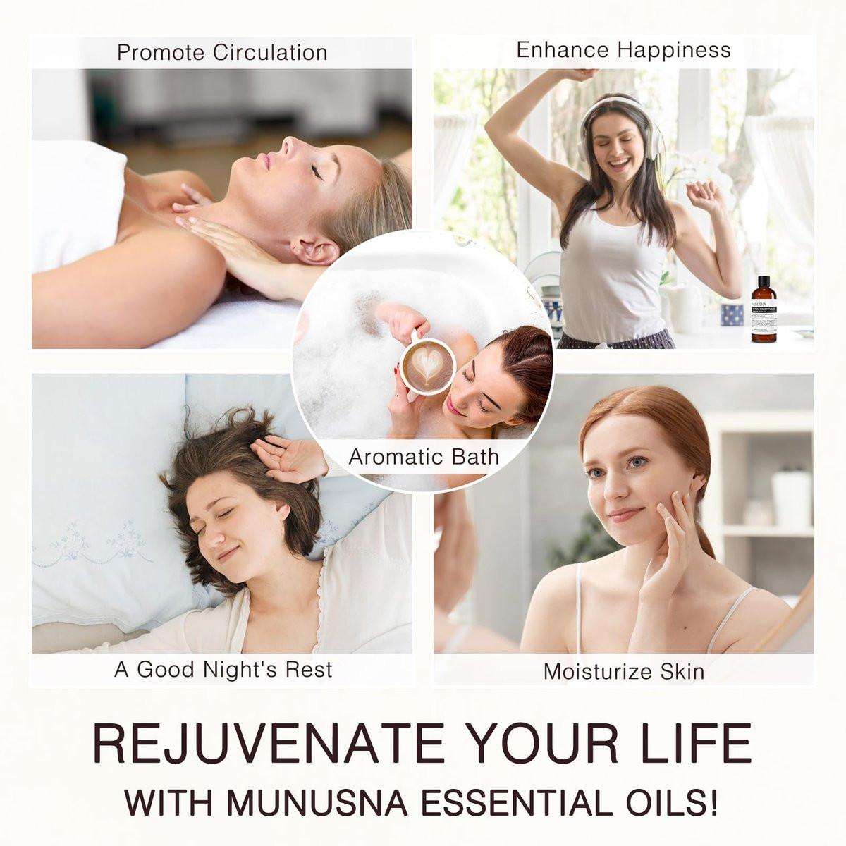 MUNUSNA Neroli Öl 100 ml – 100% reines Neroliöl für Aromatherapie, Diffuser, Hautpflege, Haarpflege, Massage, Yoga, Zuhause, Seifen- und Kerzenherstellung