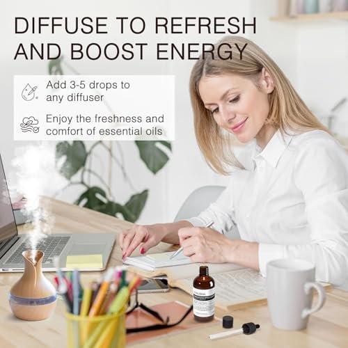 MUNUSNA Zitronen-Eukalyptus ätherisches Öl 100 ml, 100% reines Zitronen-Eukalyptusöl Aromatherapieöl für Diffuser, Hautpflege, Massage, Yoga, Zuhause, Seifen- und Kerzenherstellung