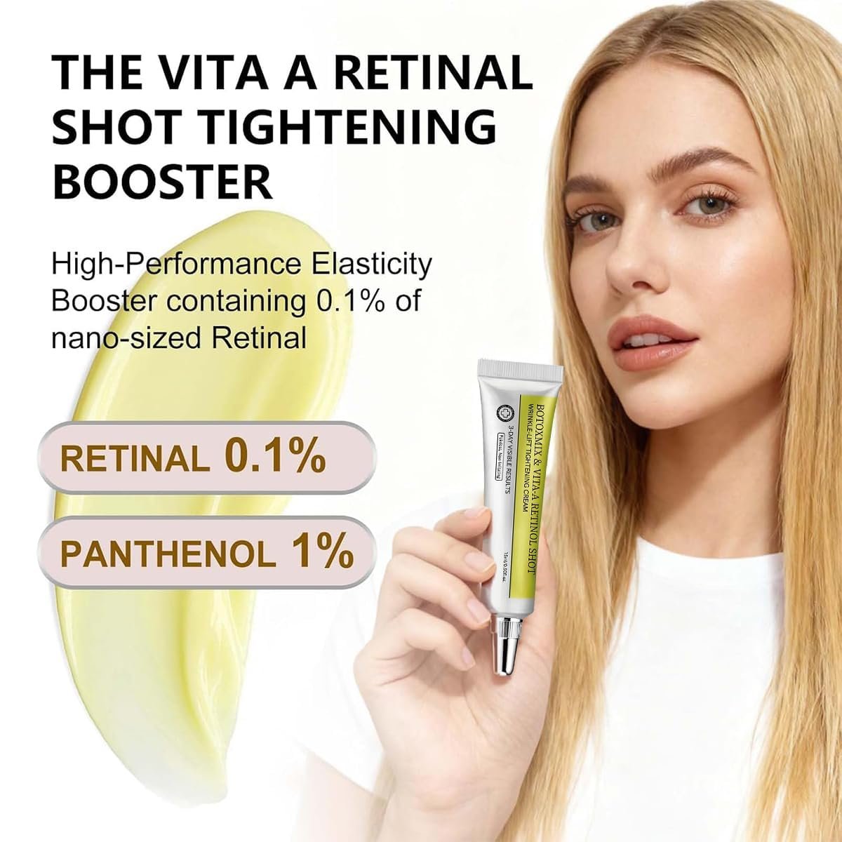 2er-Pack Botoxmix & Vita-A Retinol Shot Falten-Lift Straffende Creme, 2026 Neue Goldene Peptid-Lifting-Creme, Porenverfeinerer, Natürliches Kollagen-Lifting-Serum für alle Hauttypen