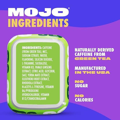MOJO Energiebeutel Sour Apple Geschmack, 50 mg pro Koffeinbeutel, 15 Beutel, Einzelpackung
