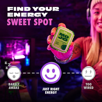 MOJO Energiebeutel Sour Apple Geschmack, 50 mg pro Koffeinbeutel, 15 Beutel, Einzelpackung