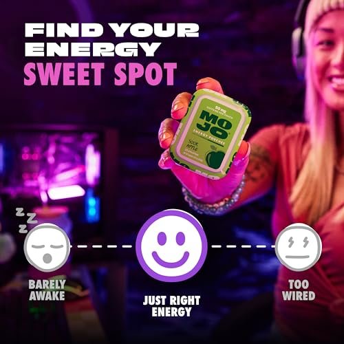 MOJO Energiebeutel Sour Apple Geschmack, 50 mg pro Koffeinbeutel, 15 Beutel, Einzelpackung