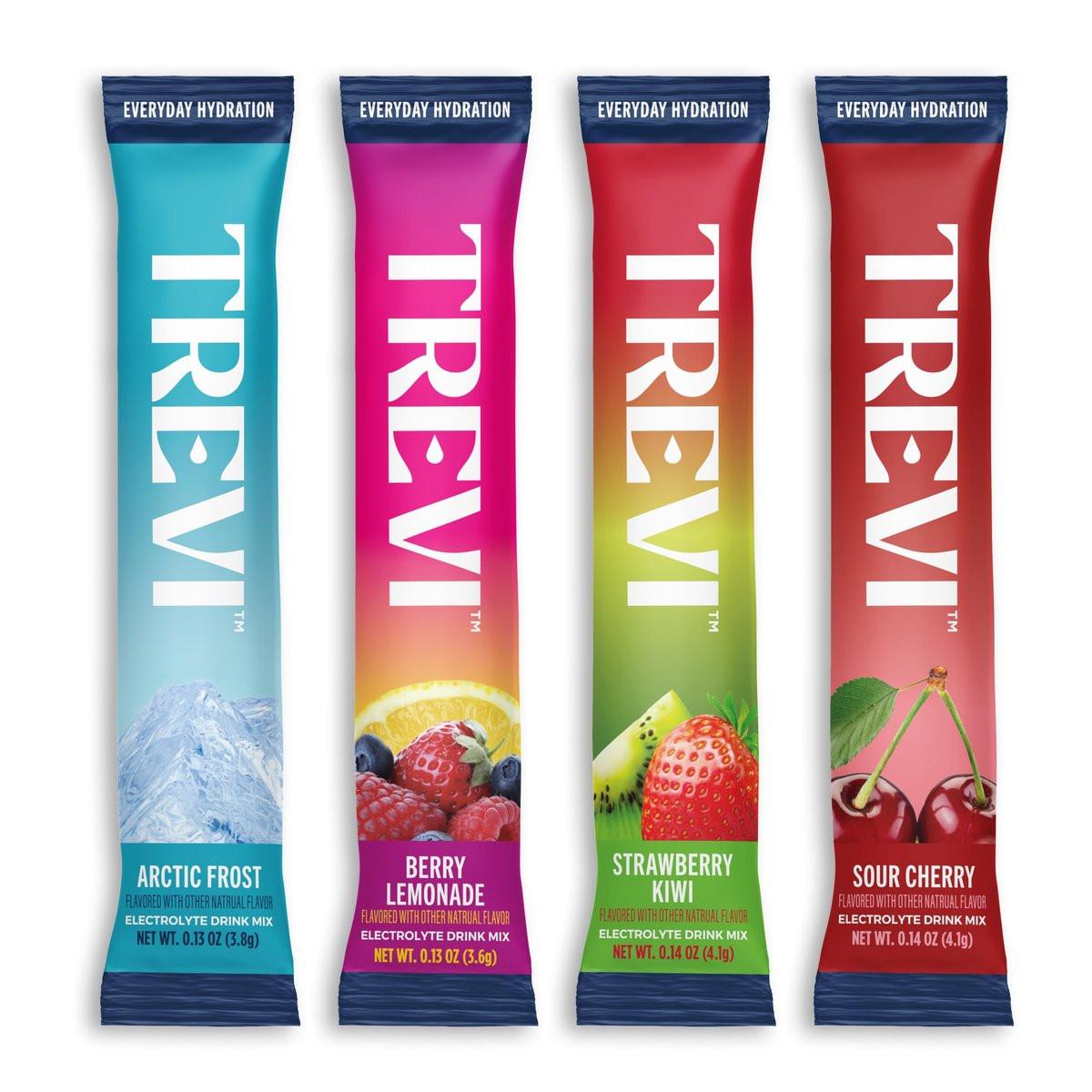 TREVI™ Everyday Sugar Free Electrolytes - Gesunde Erfrischung ohne Zucker - 20 Portionen - Favorites Variety Pack mit Sour Cherry, Strawberry Kiwi, Berry Lemonade, Arctic Frost