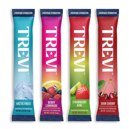 TREVI™ Everyday Sugar Free Electrolytes - Gesunde Erfrischung ohne Zucker - 20 Portionen - Favorites Variety Pack mit Sour Cherry, Strawberry Kiwi, Berry Lemonade, Arctic Frost