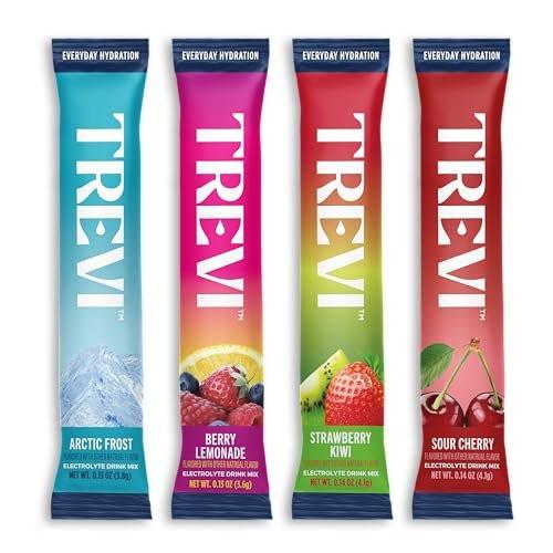TREVI™ Everyday Sugar Free Electrolytes - Gesunde Erfrischung ohne Zucker - 20 Portionen - Favorites Variety Pack mit Sour Cherry, Strawberry Kiwi, Berry Lemonade, Arctic Frost