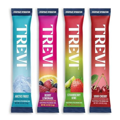 TREVI™ Everyday Sugar Free Electrolytes - Gesunde Erfrischung ohne Zucker - 20 Portionen - Favorites Variety Pack mit Sour Cherry, Strawberry Kiwi, Berry Lemonade, Arctic Frost