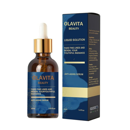 Original OLAVITA Gesichtsserum, Anti-Aging Flüssiglösung mit Vitamin C & E, Fördert Kollagenproduktion, Glättet Falten und feine Linien (2er-Pack)