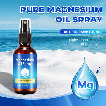 Magnesium Spray – Reines Magnesiumöl für die Füße, auslaufsichere Reisegröße, 60 ml