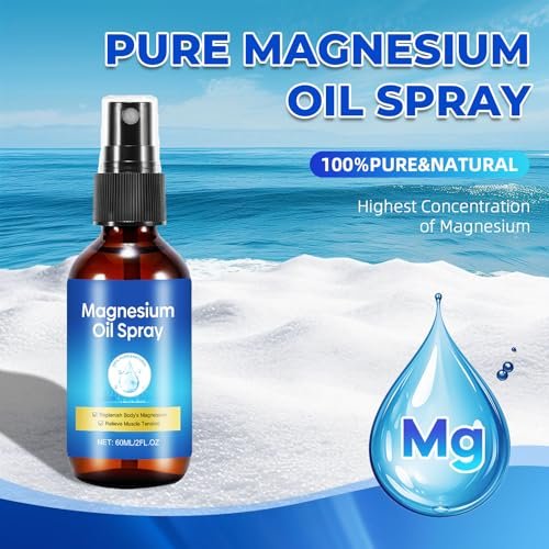 Magnesium Spray – Reines Magnesiumöl für die Füße, auslaufsichere Reisegröße, 60 ml