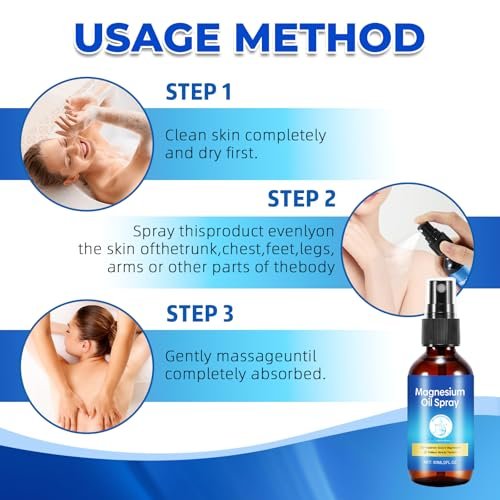 Magnesium Spray – Reines Magnesiumöl für die Füße, auslaufsichere Reisegröße, 60 ml