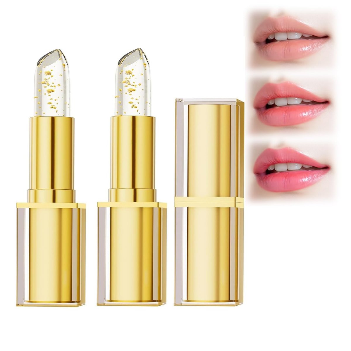 Bicotand Lippenstift pH-adaptive Farbwechsel – Transfersicherer, klarer Farbwechsellippenstift mit langanhaltender Feuchtigkeitsversorgung und tiefer Pflege (2 Stück)