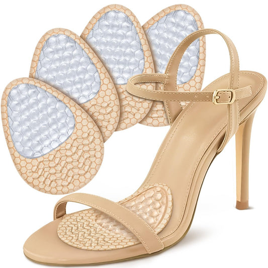 Metatarsal-Pads für Frauen: Ballenpolster (2 Paar) - Fersenpolster für Damen - Antirutsch-High-Heel-Komfortpads für ganztägige Schmerzlinderung - Einheitsgröße für Schuheinlagen
