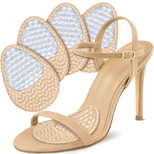 Metatarsal-Pads für Frauen: Ballenpolster (2 Paar) - Fersenpolster für Damen - Antirutsch-High-Heel-Komfortpads für ganztägige Schmerzlinderung - Einheitsgröße für Schuheinlagen